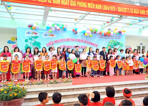 Trường Mầm non Ngọc Thụy tham gia “ Liên hoan chúng cháu vui khỏe – Cấp học mầm non Quận Long Biên” 